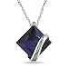 3 ct.t.w. Created Sapphire Pendant in 10k White Gold