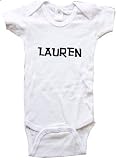 LAUREN / Hurry Up - Name-series - White or Pink Onesie / Baby T-shirt