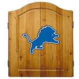 Imperial Detroit Lions Licensed Solid Pine Cabinet and Bristle Dartboard Set