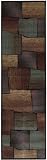Nourison Interpretations Multi-color Abstract 2.3-Feet by 8-Feet Polyacrylic Runner Rug