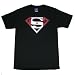 SUPERMAN CANADIAN SHIELD Black Licensed Tee