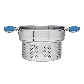 Ethos Aldo Zilli Mondo Professional Pasta Steamer, Stainless Steel , 18 cm