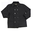 New, Jacket, Black Vintage Cotton Peacoat, Mens Sizes