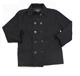 New, Jacket, Black Vintage Cotton Peacoat, Mens Sizes