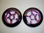 Metal Core Scooter Wheels 100mm BLACK and PURPLE Heavy Duty RAZOR Set with Bearings
