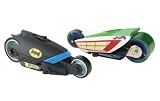 Hot Wheels Batman Superman Series Hero Cycles Set of 6 - 2 Batman, 1 Robin, 2 Joker, and 1 Superman