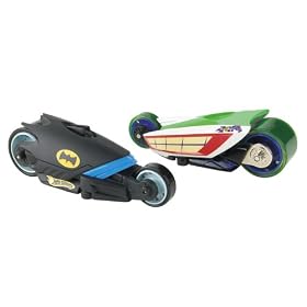 Hot Wheels Batman Superman Series Hero Cycles Set of 6 - 2 Batman, 1 Robin, 2 Joker, and 1 Superman by Hot Wheels