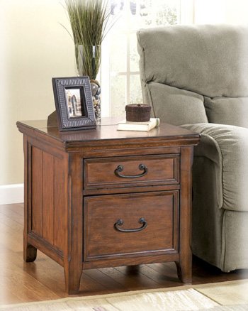 Compare Rustic Dark Brown Woodboro End Table W File Cabinet Otieno Basit