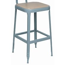 Lyon DD1908 All Welded Pressed Wood Seat Stool with Steel Glide Feet, 30" Height, 400 lbs Capacity, Dove Gray, (Pack of 2)