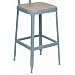 Lyon DD1909 All Welded Pressed Wood Seat Stool with Black Rubber Feet, 30" Height, 400 lbs Capacity, Dove Gray, (Pack of 2)