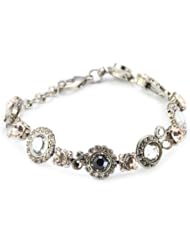 Sorrelli "Snow Bunny" Neutral Crystal Line Silver-Tone Bracelet