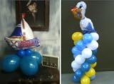 Nautical Theme Party Decor Kit - Cupcake Picks and Balloons