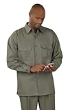 IMAGE OF Montique Men's Two Piece Long Sleeve Green Walking Suit Style #1041