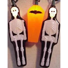 Skeleton and Coffin Halloween String Lights (SJ) by Custom Phones - Fun Home Products