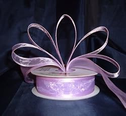 Organza Satin Edge Ribbon - 7/8" - 25 Yards (75 FT) - Lavender