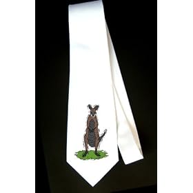 Party Decoration Necktie with australia, wallaby, brown, rock, kangaroo