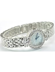 Royal Crown 3844 Womens Jewelry Waterproof Watch Silver Round Dial Stainless-steel Watch