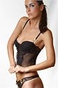 Verdissima Rete Pois Sheer Mesh and Lace Bustier