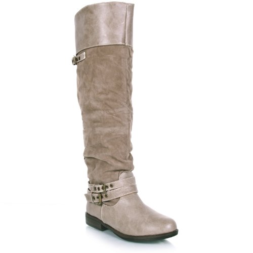 Bamboo Montage-10 Buckle Knee-High Boot