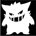 Pokemon Gengar WHITE Vinyl Car/Laptop/Window/Wall Decal
