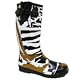 Womens Funky Black White Brown Zebra Ladies Wellies Festival Wellington Rain Boots