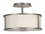 Kenroy Home 91582BZG Whistler 2 Light Semi-Flush, Bronze Gilt Finish