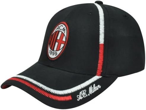 AC Milan Curved Bill Sun Buckle ACM 1899 Soccer Constructed Italy Hat Cap Gorra