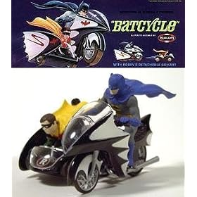 Batman and Robin Batcycle with Go Kart Polar Lights Reissue Model Kit by Polar lights by Batman and Robin
