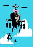 Banksy Box Canvas A3 Happy chopper wall Graffiti