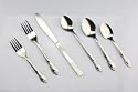 Unica Flatware Collection "Wan" 48-Piece Stainless Steel 18/0 Vibro Finish Flatware Set plus Organizer, Service for 8
