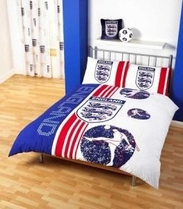 Matching Bedrooms England White Scoreboard Double Duvet Set