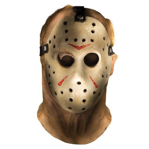 Rubie's Costume Co Friday The 13th Jason Voorhees Deluxe Overhead Mask, Gray, One Size