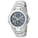Seiko Mens Coutura Alarm Chronograph Silver-Tone Light Blue Dial Watch #SNAD51 by Seiko