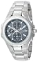 Seiko Men's SNAD51 Coutura Alarm Chronograph Silver-Tone Light Blue Dial Watch