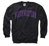 Northwestern Wildcats Black Arch Crewneck Sweatshirt