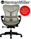 Mirra Chair - Basic Felt Green on Graphite by Herman Miller