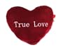 13" Burgundy Velvet "True Love" Heart Pillow