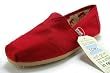 Toms - Mens Classic Canvas Slipon Shoes in Red Canvas Image of Toms - Mens Classic Canvas Slipon Shoes in Red Canvas
