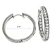 Jewelry : 14k White Hinged Hoop 1.15 Ct Diamond Earrings