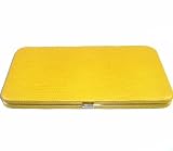 Mundi Lizard Print Flat Credit Card Wallet in Choice of Colors (Yellow)