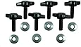 Jeep Wrangler JK Hard Top Quick Removal Change Kit set of 6 Tee Knobs fits all 2007 thru 2015 Models