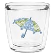 Swirls Beach Umbrella 12 oz Double-Old-Fashioned Insulated Beverage Tumbler, Clear