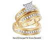 Beautiful Yellow Gold 3pc. Genuine 1/3 Ctw. Diamond Set For Him and Her " Special "