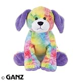 Tie Dyed Puppy Webkinz + Free Tye Dyed Animals 12-Pack Kids Silly Bandz & Tye Dye Necklace To Wear Your Bandz On By Pii!!!