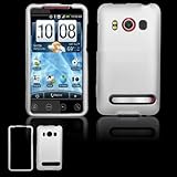 iNcido Brand HTC EVO 4G Sprint Cell Phone Rubber Feel White Protective Case ....