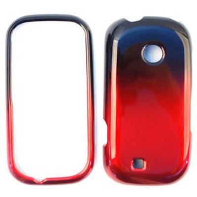 LG Cosmos 2 vn251 Two Tones, Black and Red Hard Case/Cover/Faceplate/Snap On/Housing/Protector