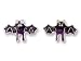 Halloween Bat Enamel & Stering Post Earrings