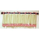 My Baby Sam Paisley Splash Curtain Valance, Pink