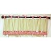My Baby Sam Paisley Splash Curtain Valance, Pink