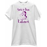 SANTA IS DOWN WITH THE LAKERS COOL WITH CHRISTMAS TIME T SHIRT jersey